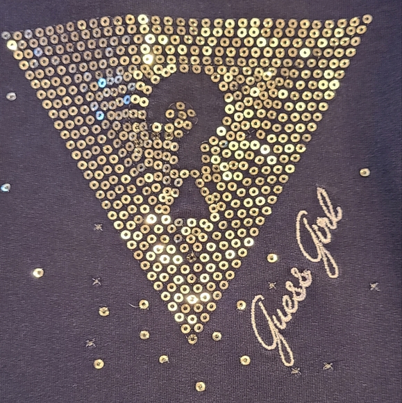 Guess Girl navy long sleeved dress with sequin detail - Picture 4 of 4